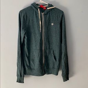 Turquoise/green zip up hoodie